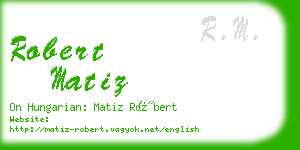 robert matiz business card